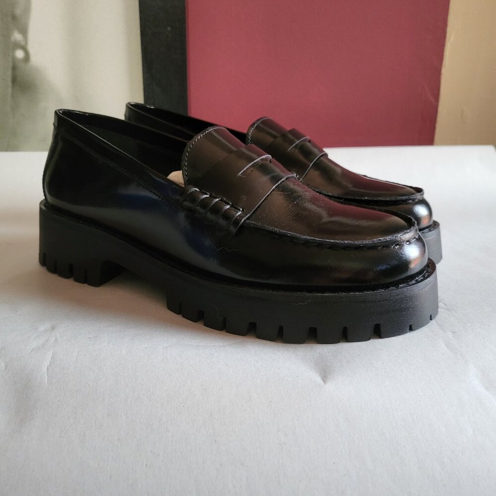 NWOT BLACK STEVE MADDEN LANGSTEN LOAFERS SZ 8.5 - Picture 3 of 8